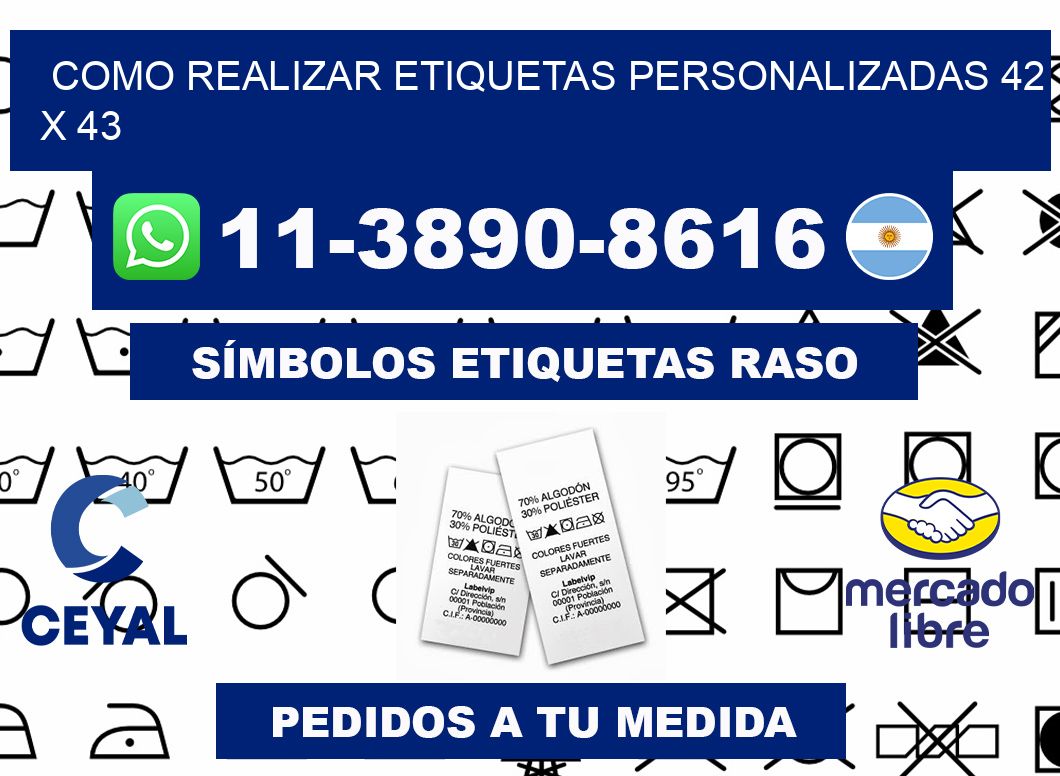 como realizar etiquetas personalizadas 42 x 43