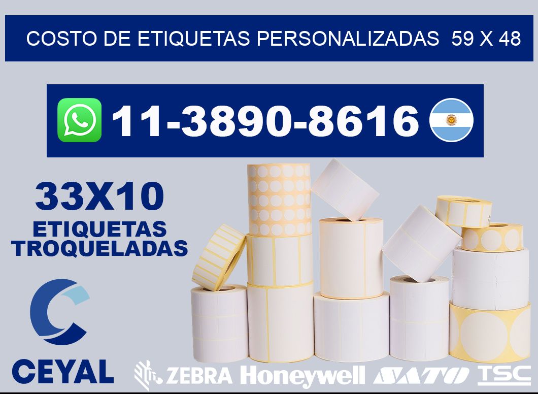 costo de etiquetas personalizadas 59 x 48