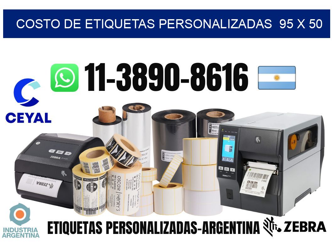 costo de etiquetas personalizadas  95 x 50
