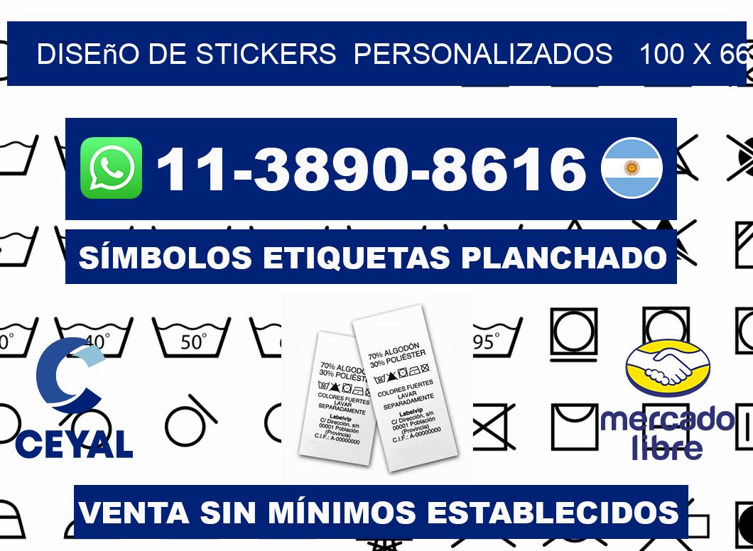 diseño de stickers personalizados 100 x 66