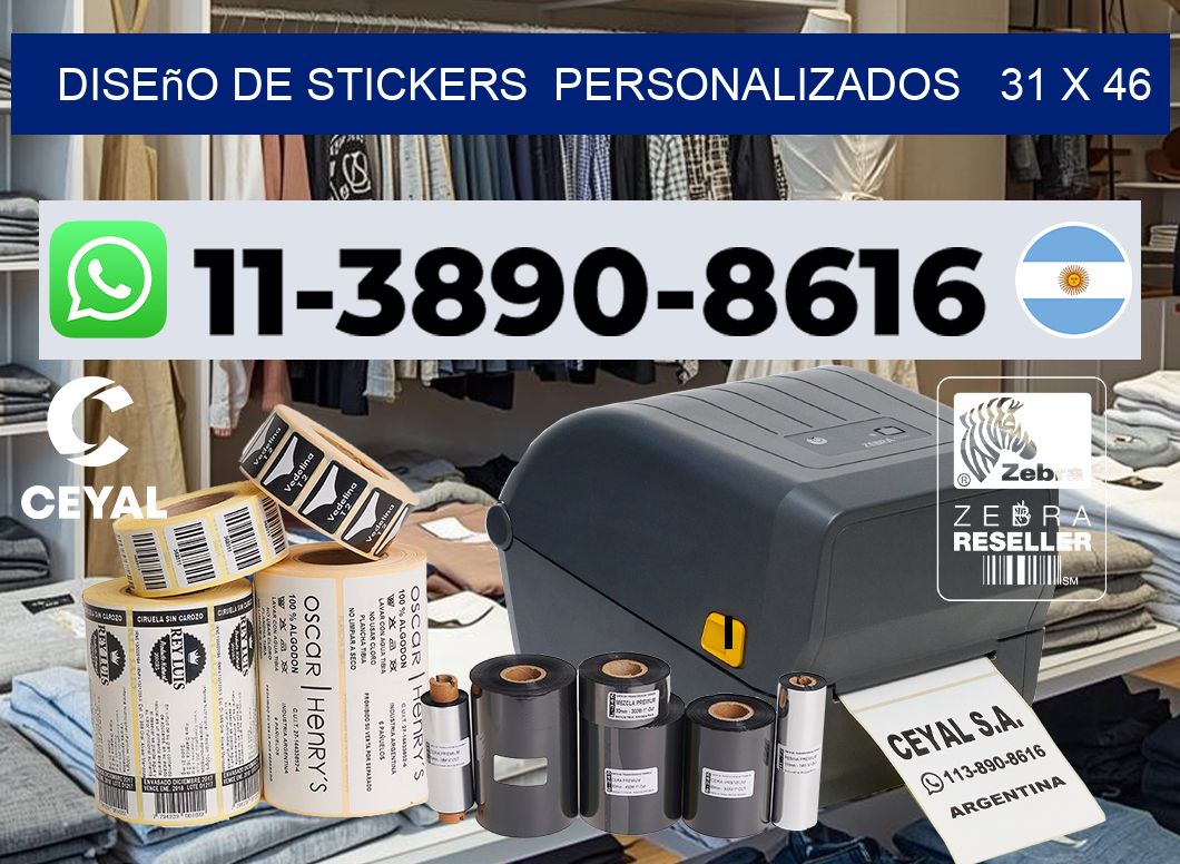 diseño de stickers  personalizados   31 x 46