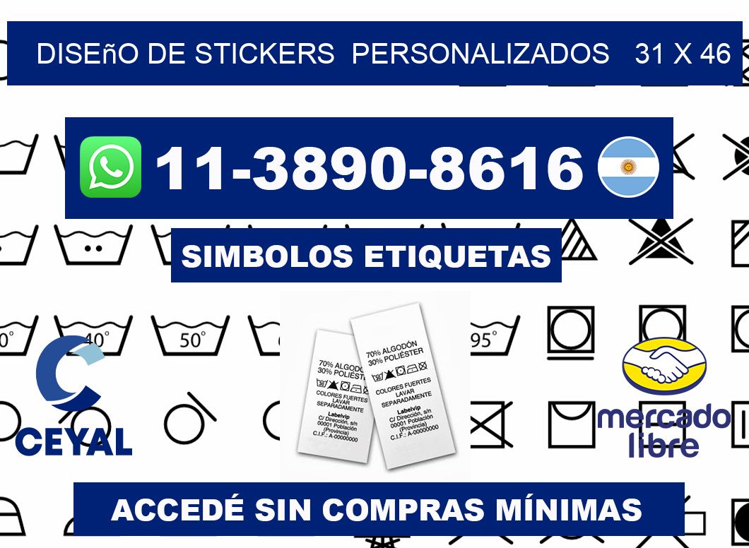 diseño de stickers  personalizados   31 x 46