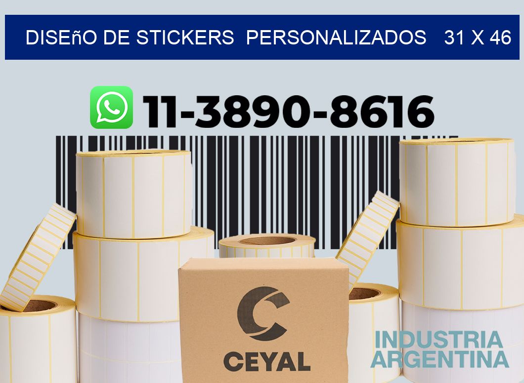 diseño de stickers  personalizados   31 x 46