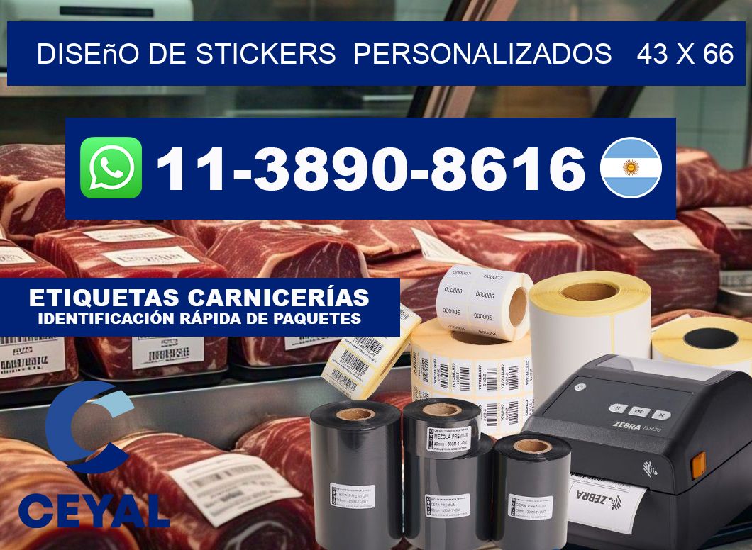 diseño de stickers personalizados 43 x 66