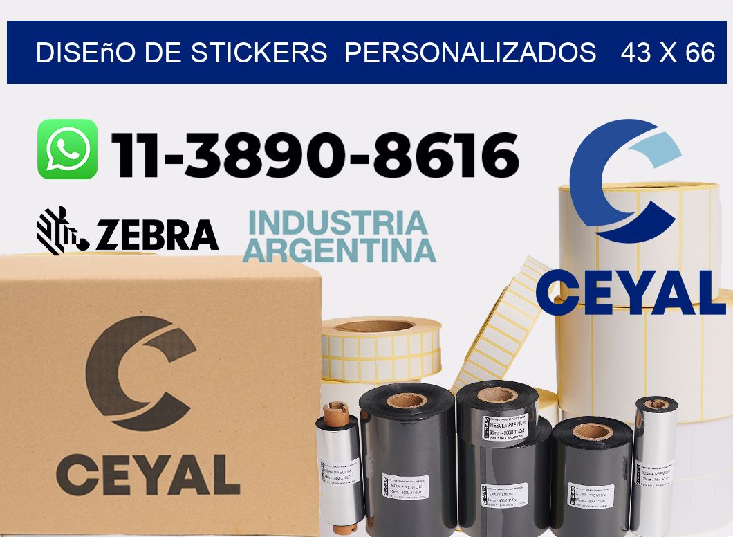 diseño de stickers personalizados 43 x 66