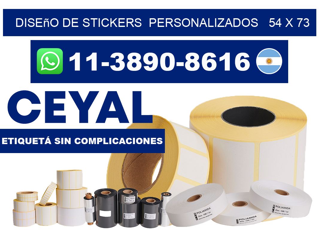 diseño de stickers personalizados 54 x 73