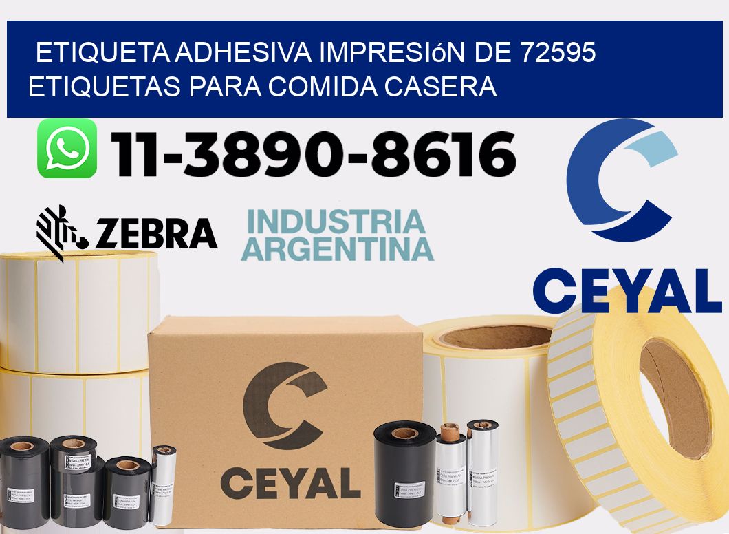 etiqueta adhesiva impresión de 72595 etiquetas para comida casera