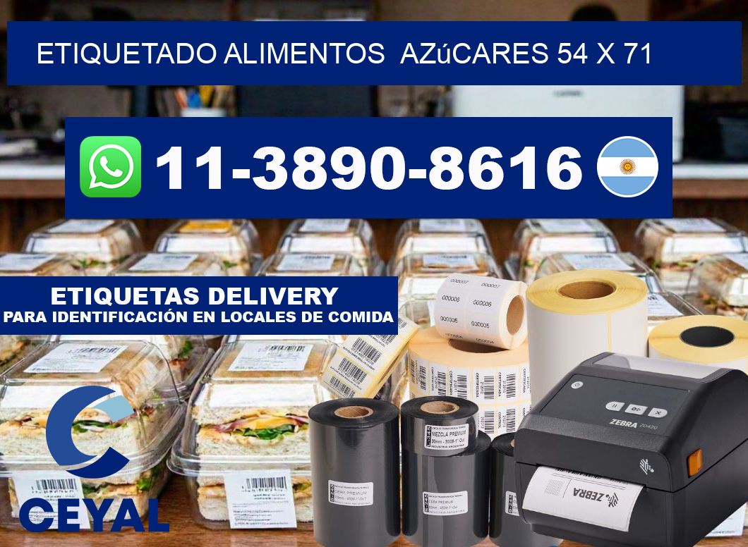 etiquetado alimentos  Azúcares 54 x 71