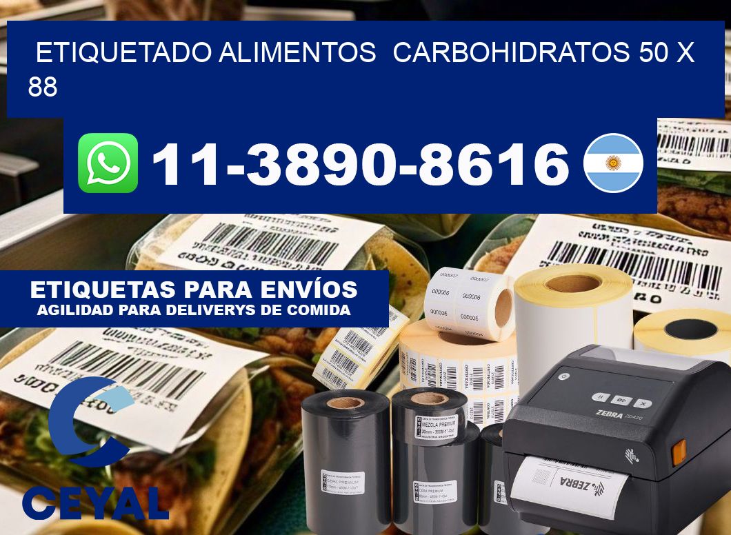etiquetado alimentos  Carbohidratos 50 x 88