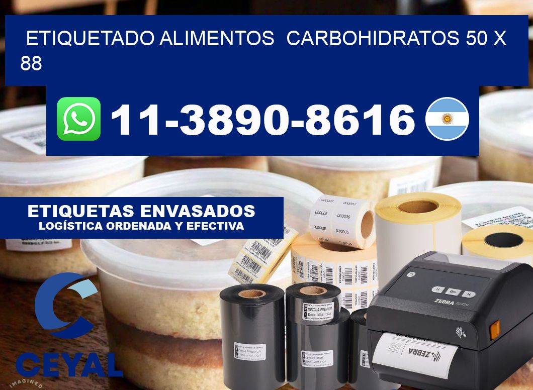 etiquetado alimentos  Carbohidratos 50 x 88