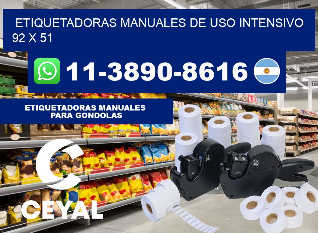 etiquetadoras manuales de uso intensivo 92 x 51