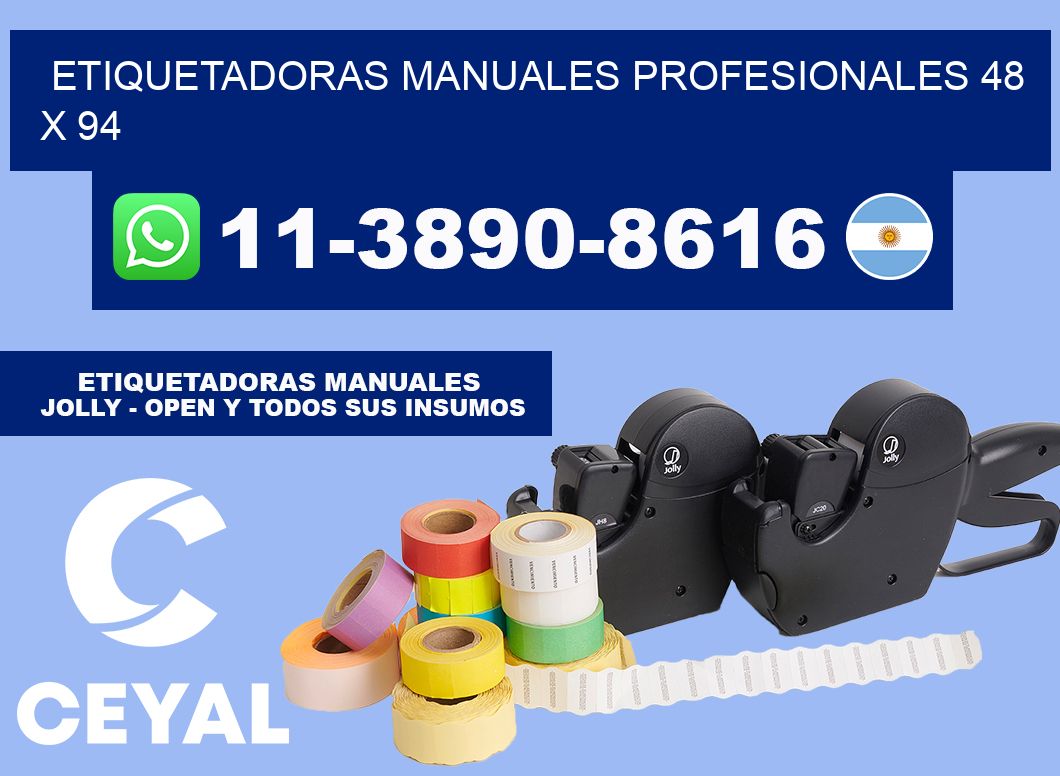 etiquetadoras manuales profesionales 48 x 94