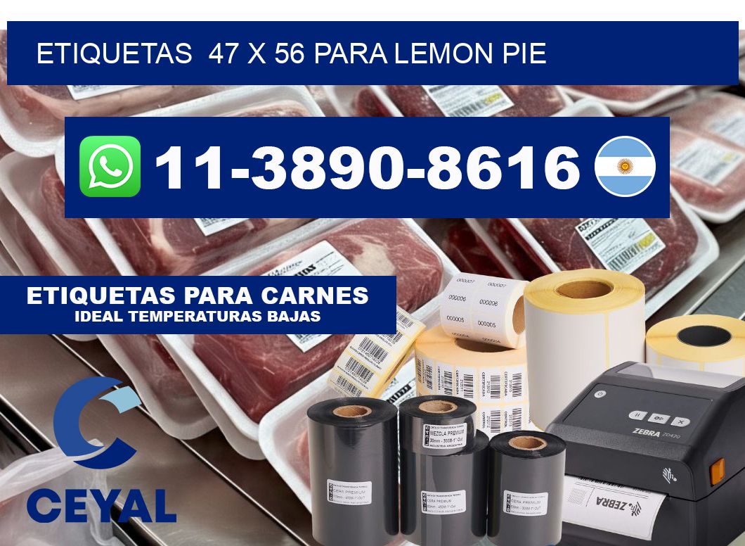 etiquetas  47 x 56 para Lemon pie