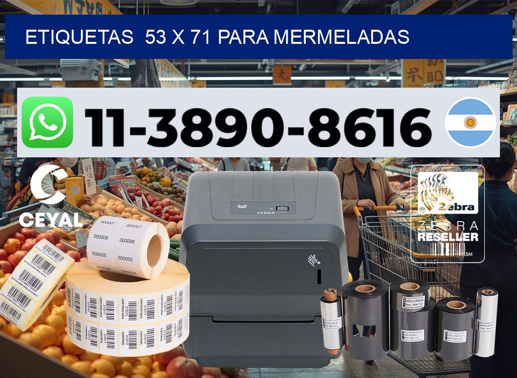 etiquetas 53 x 71 para Mermeladas