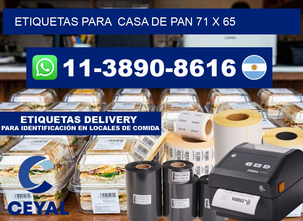 etiquetas para Casa de pan 71 x 65