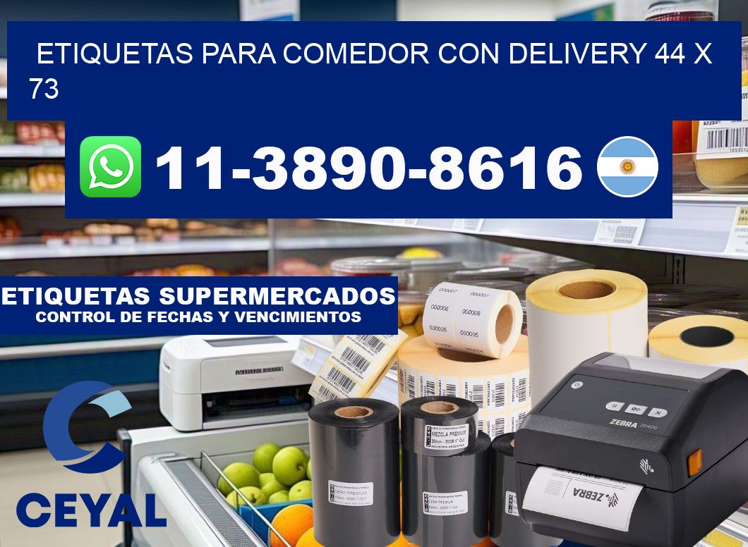 etiquetas para Comedor con delivery 44 x 73
