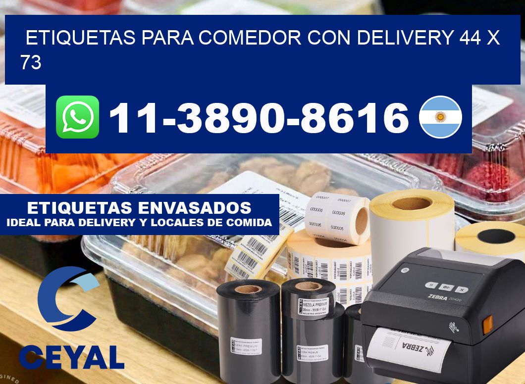 etiquetas para Comedor con delivery 44 x 73