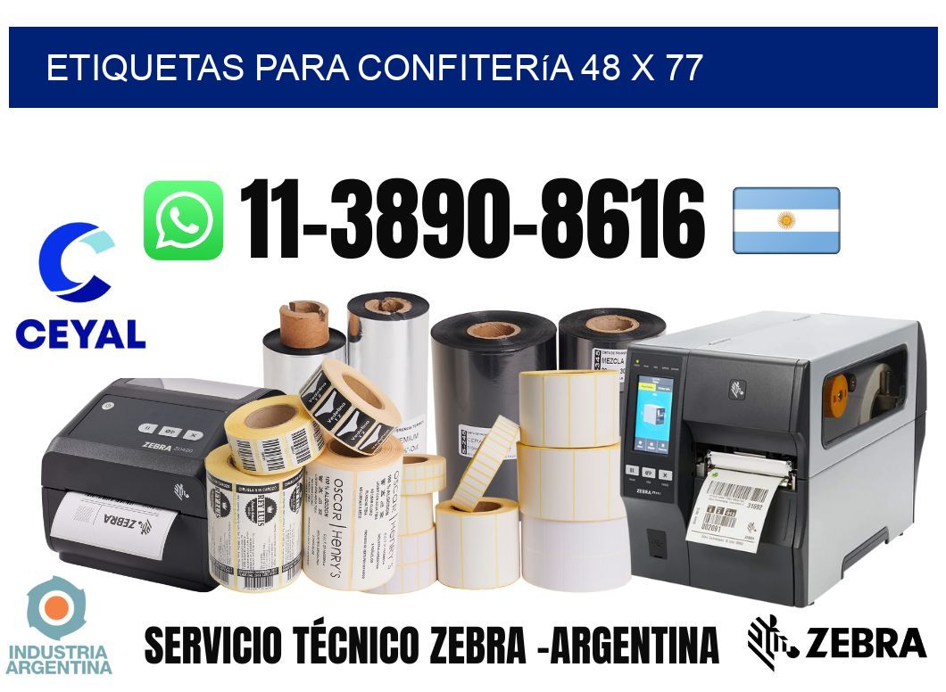 etiquetas para Confitería 48 x 77