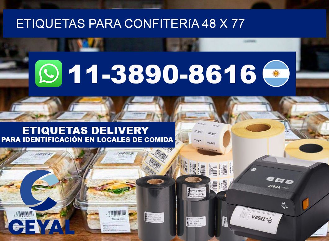 etiquetas para Confitería 48 x 77