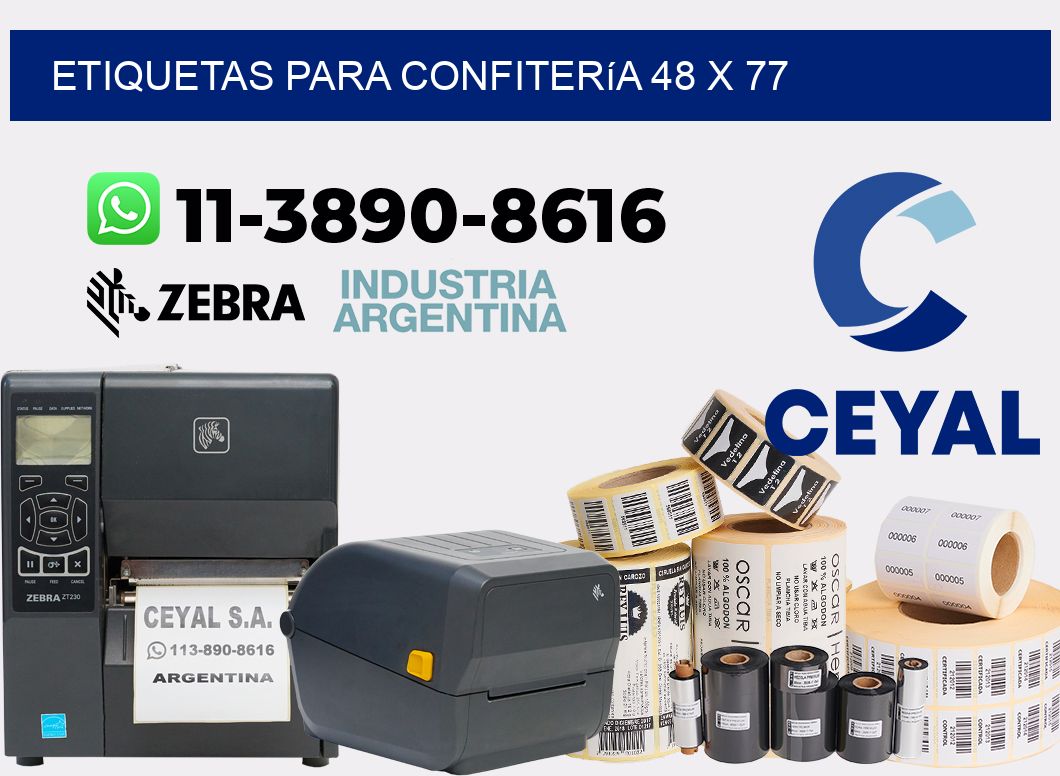etiquetas para Confitería 48 x 77