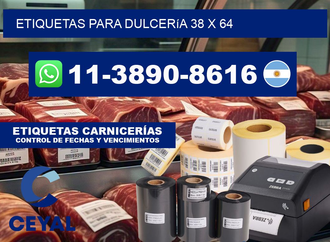 etiquetas para Dulcería 38 x 64