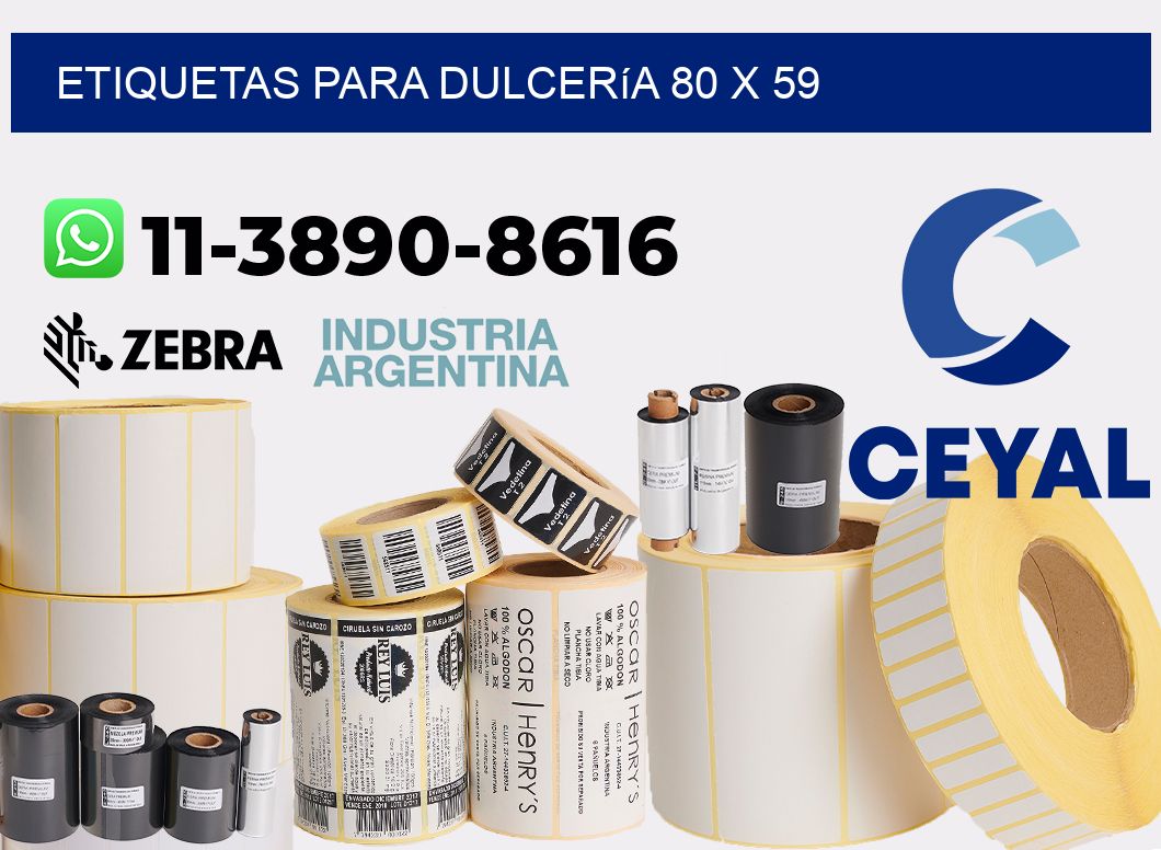 etiquetas para Dulcería 80 x 59