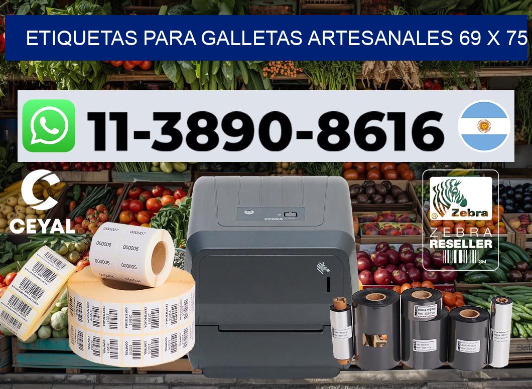 etiquetas para Galletas artesanales 69 x 75