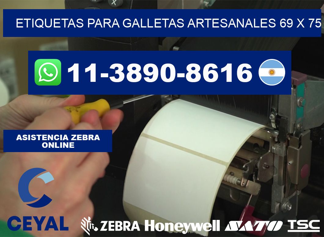 etiquetas para Galletas artesanales 69 x 75