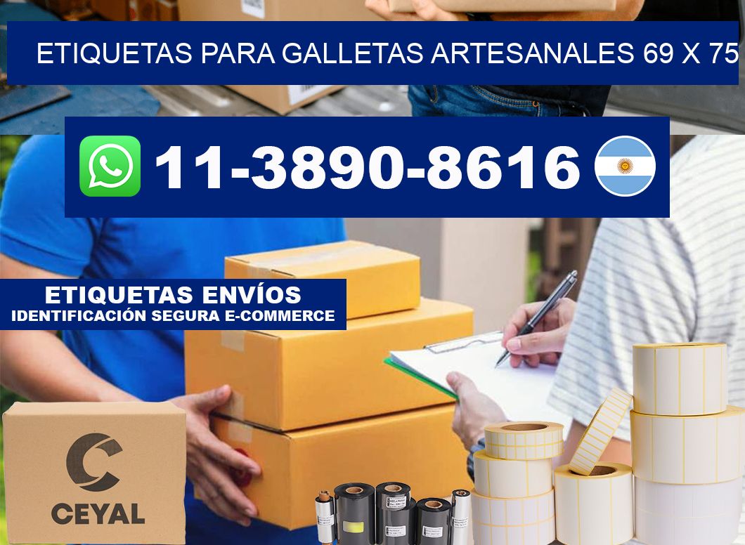 etiquetas para Galletas artesanales 69 x 75