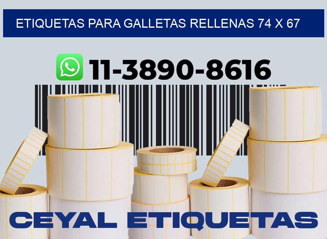 etiquetas para Galletas rellenas 74 x 67