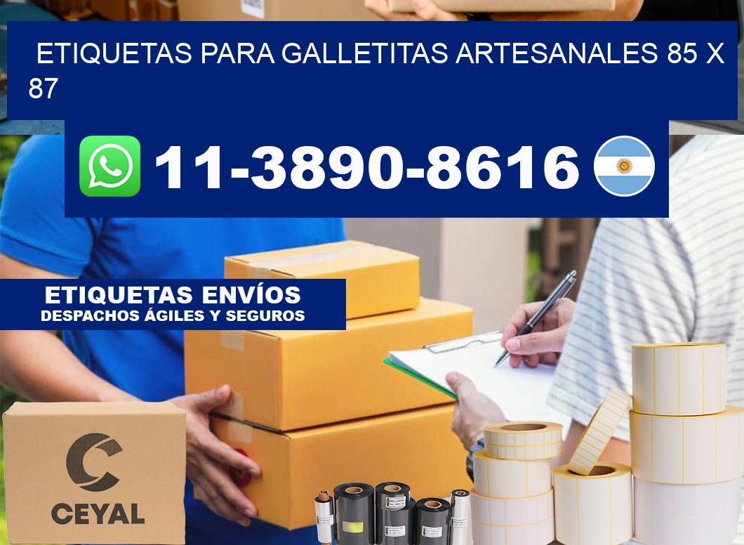 etiquetas para Galletitas artesanales 85 x 87