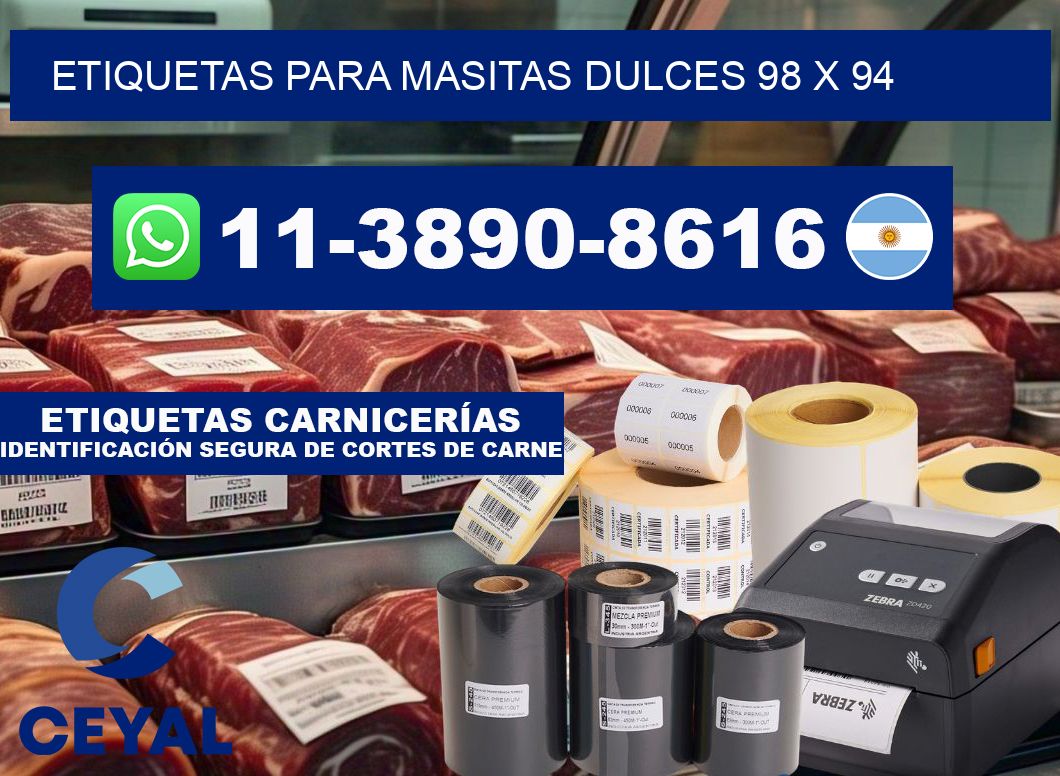 etiquetas para Masitas dulces 98 x 94
