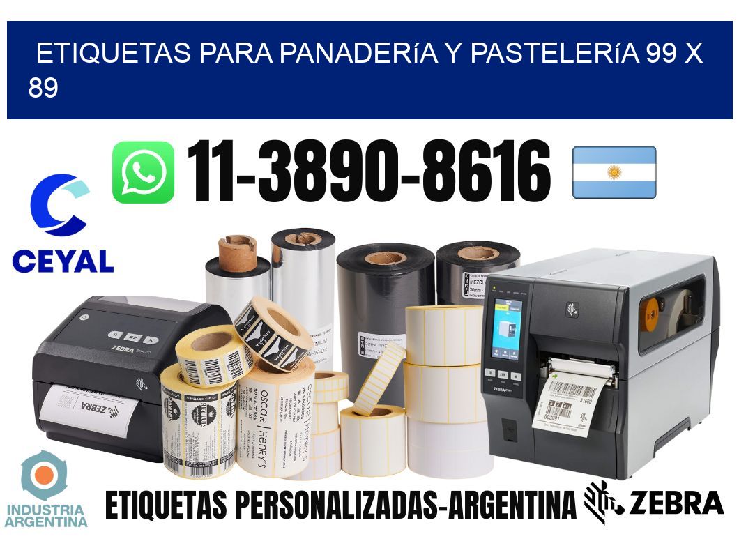 etiquetas para Panadería y pastelería 99 x 89
