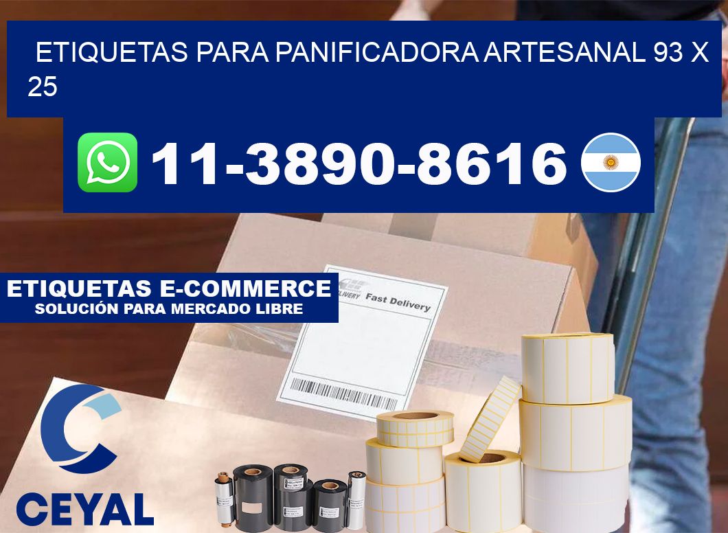 etiquetas para Panificadora artesanal 93 x 25