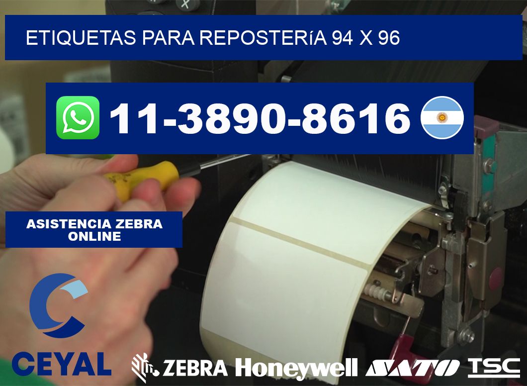 etiquetas para Repostería 94 x 96