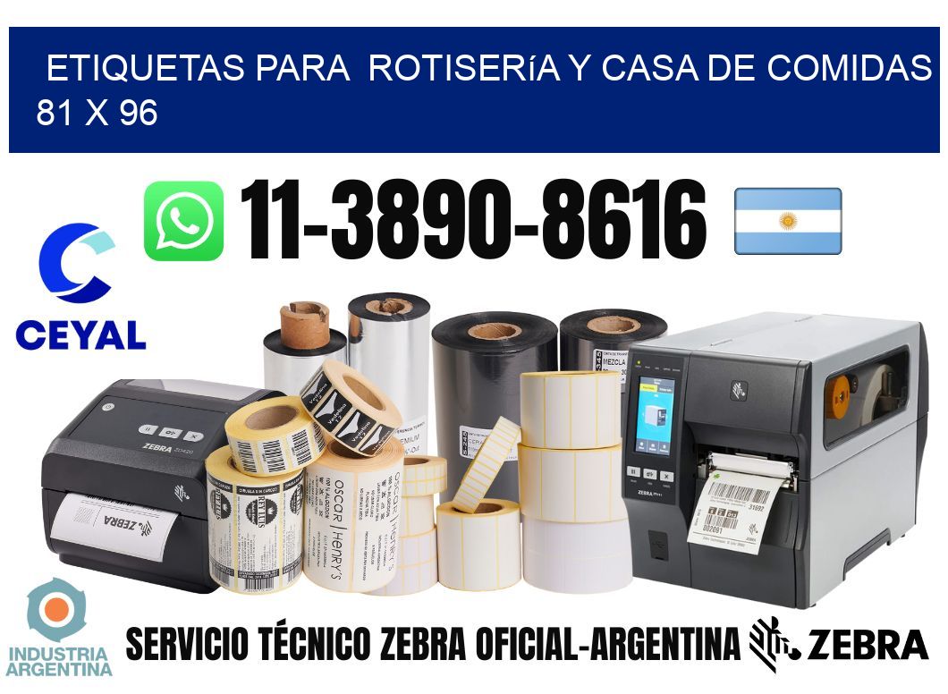 etiquetas para  Rotisería y casa de comidas 81 x 96