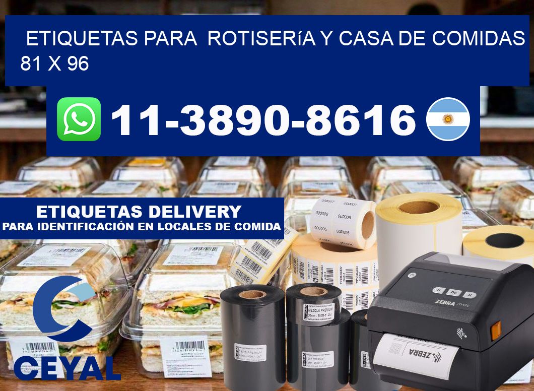 etiquetas para  Rotisería y casa de comidas 81 x 96