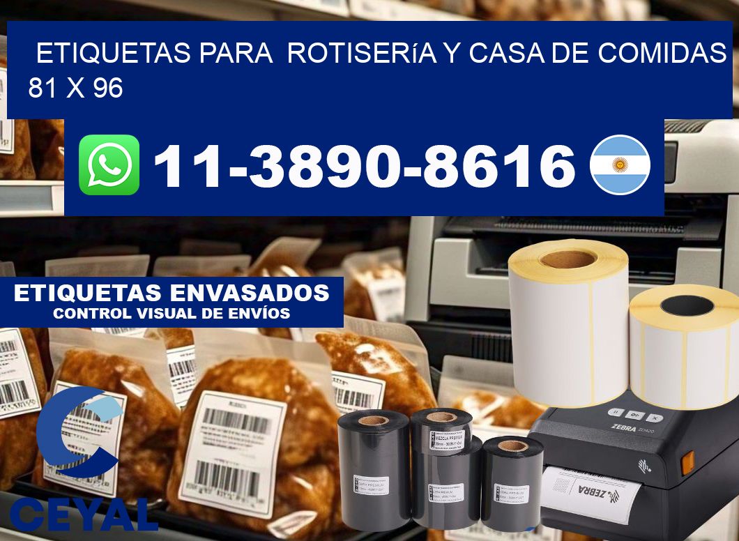 etiquetas para  Rotisería y casa de comidas 81 x 96