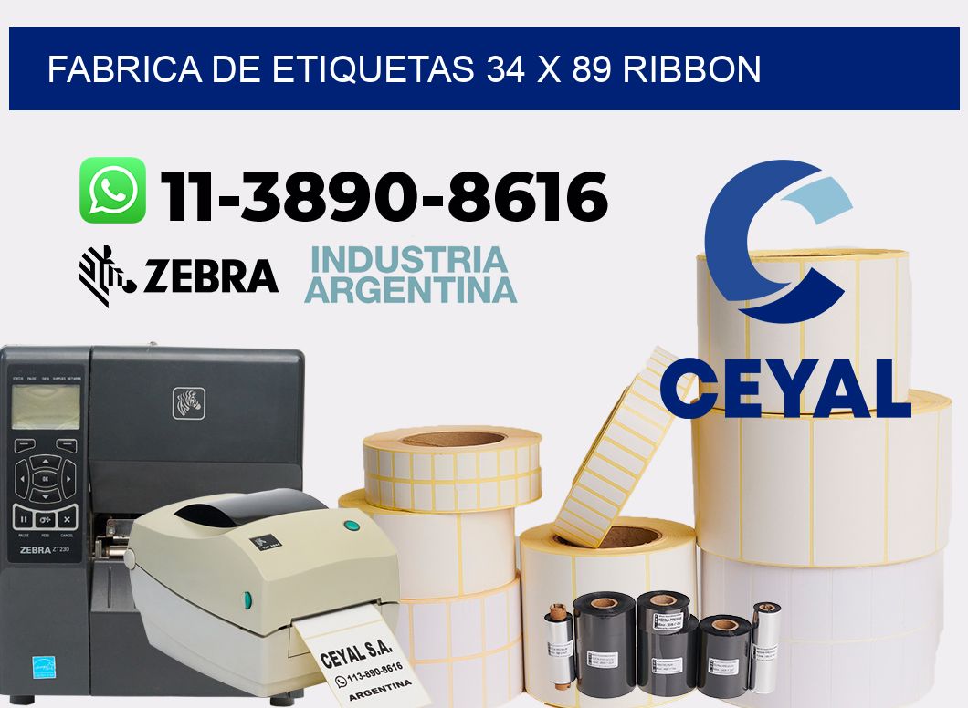 fabrica de etiquetas 34 x 89 ribbon