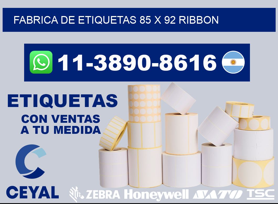 fabrica de etiquetas 85 x 92 ribbon
