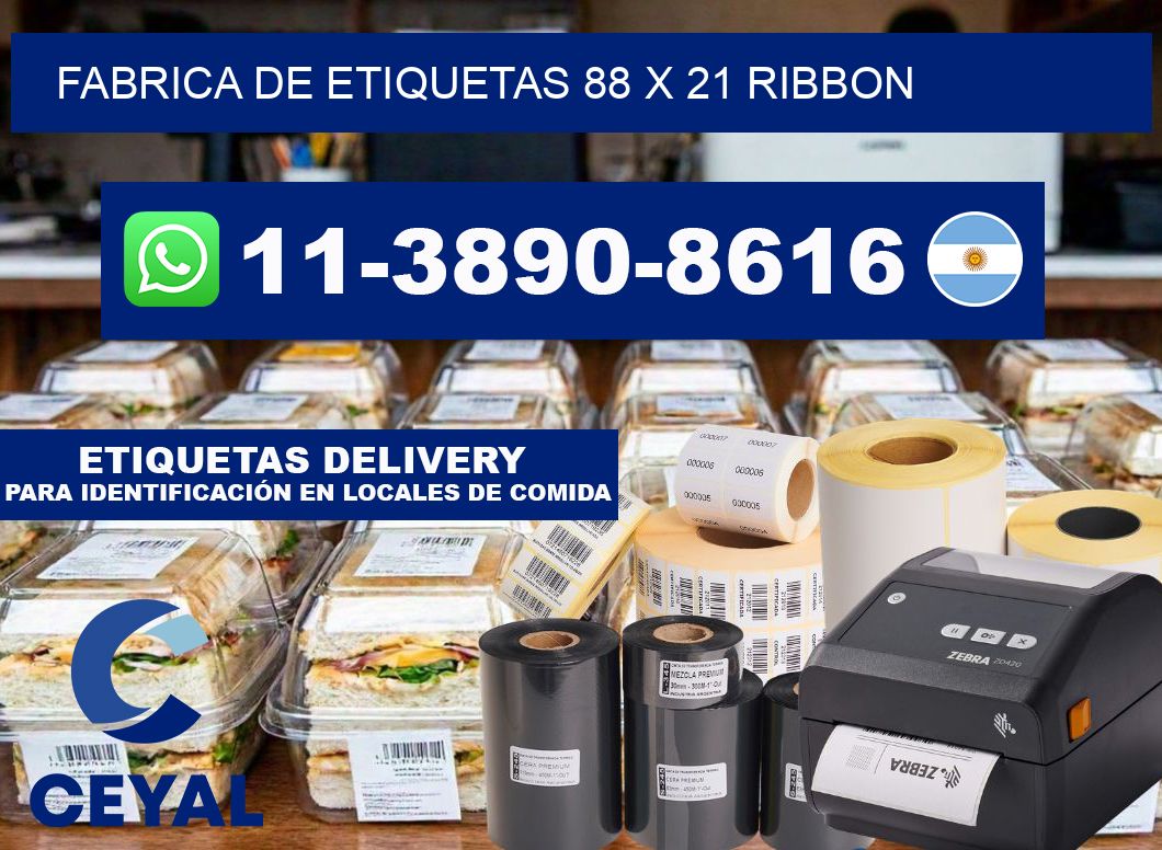 fabrica de etiquetas 88 x 21 ribbon