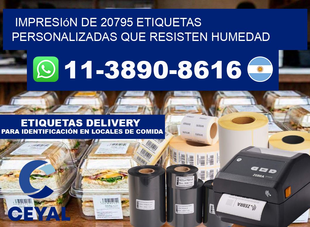 impresión de 20795 etiquetas personalizadas que resisten humedad
