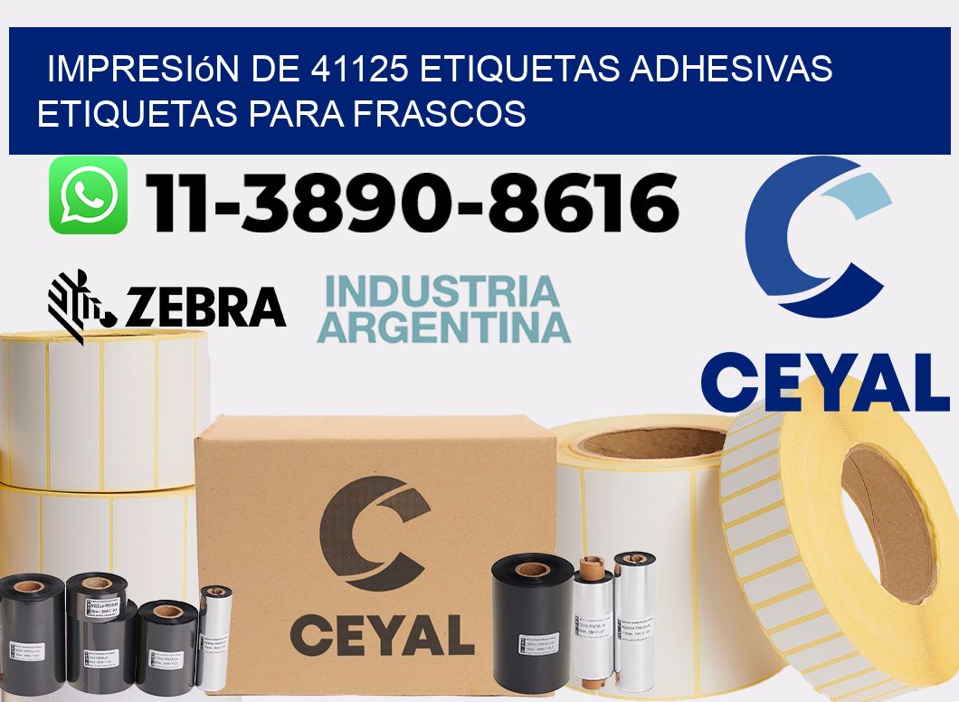 impresión de 41125 etiquetas adhesivas etiquetas para frascos
