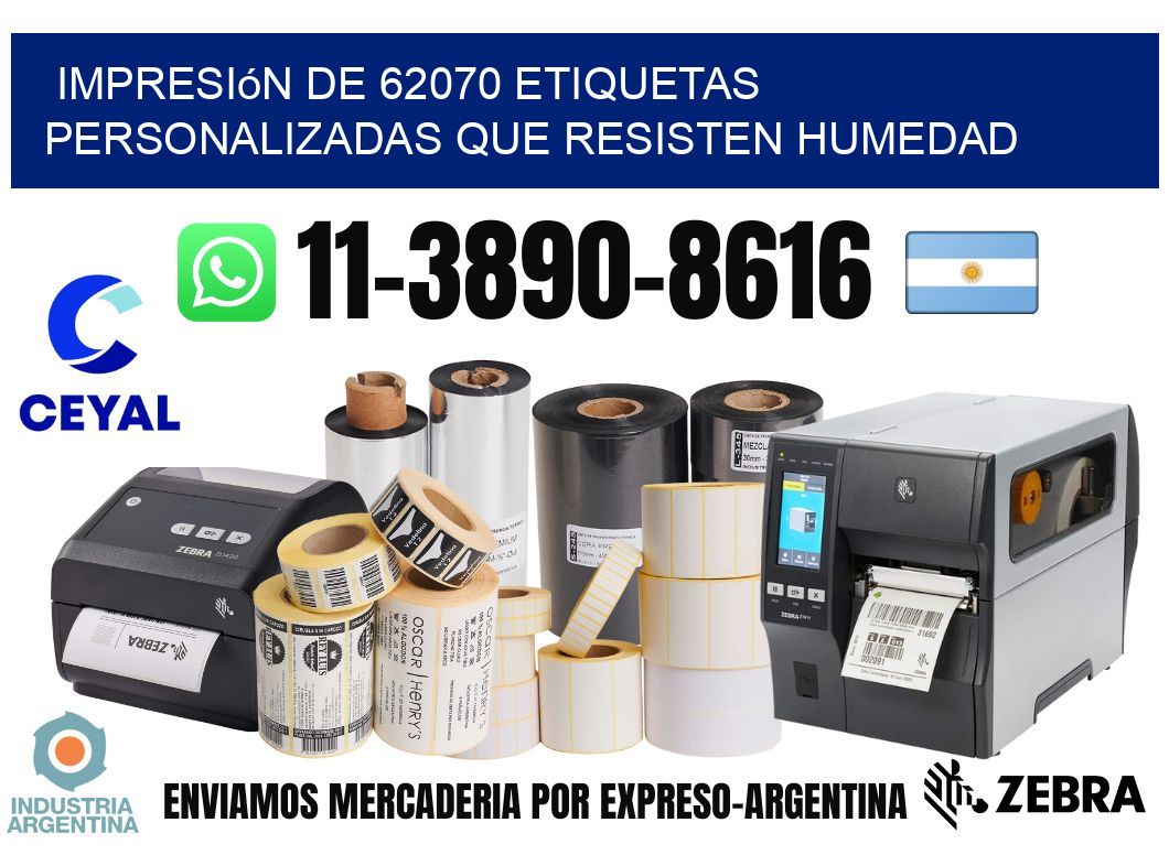 impresión de 62070 etiquetas personalizadas que resisten humedad