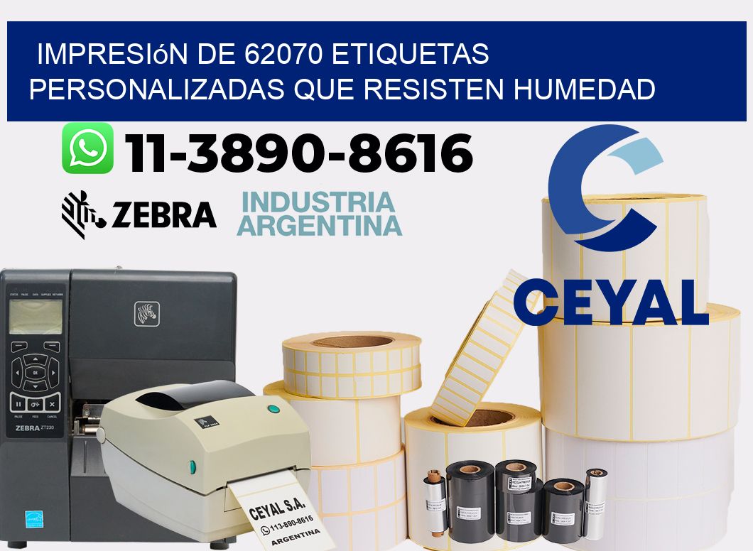 impresión de 62070 etiquetas personalizadas que resisten humedad