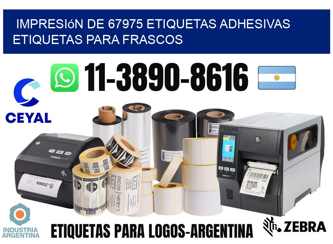 impresión de 67975 etiquetas adhesivas etiquetas para frascos