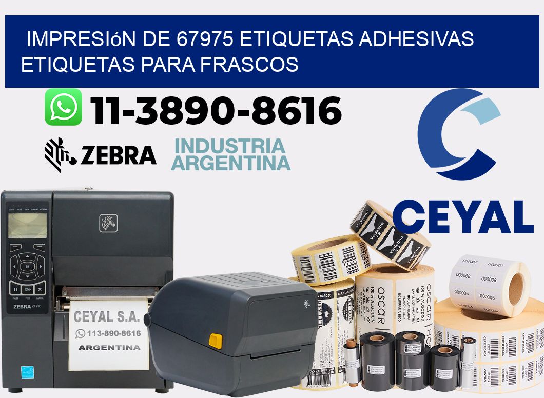 impresión de 67975 etiquetas adhesivas etiquetas para frascos