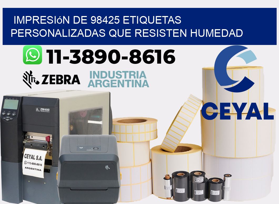 impresión de 98425 etiquetas personalizadas que resisten humedad