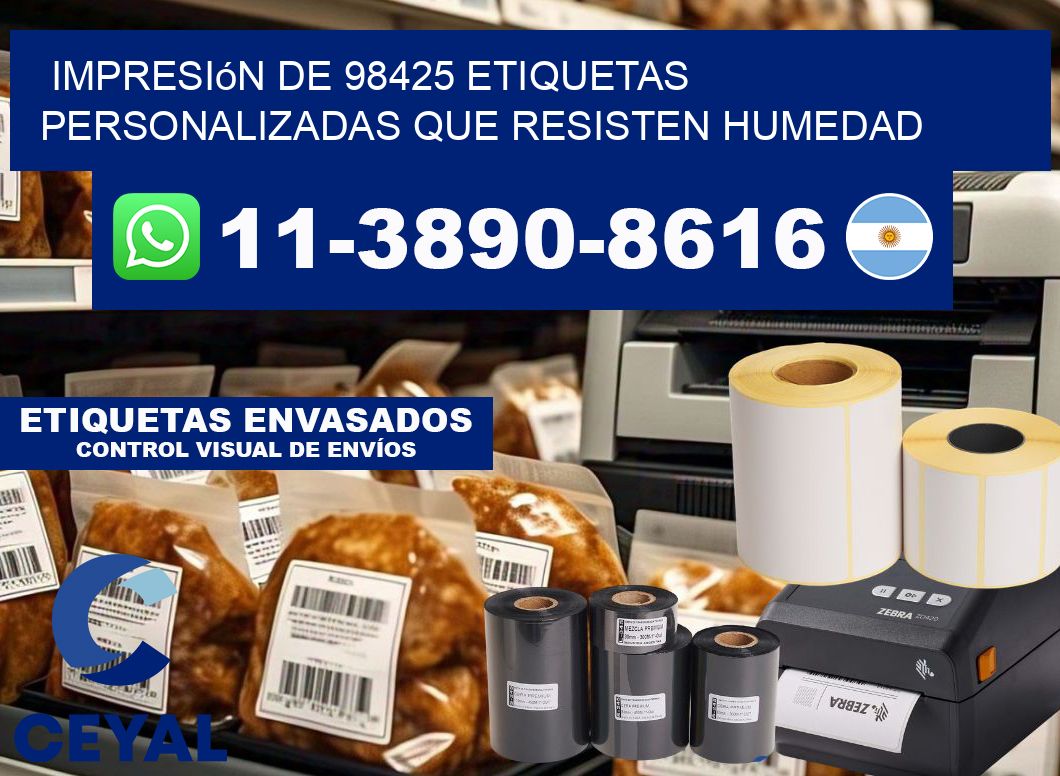 impresión de 98425 etiquetas personalizadas que resisten humedad