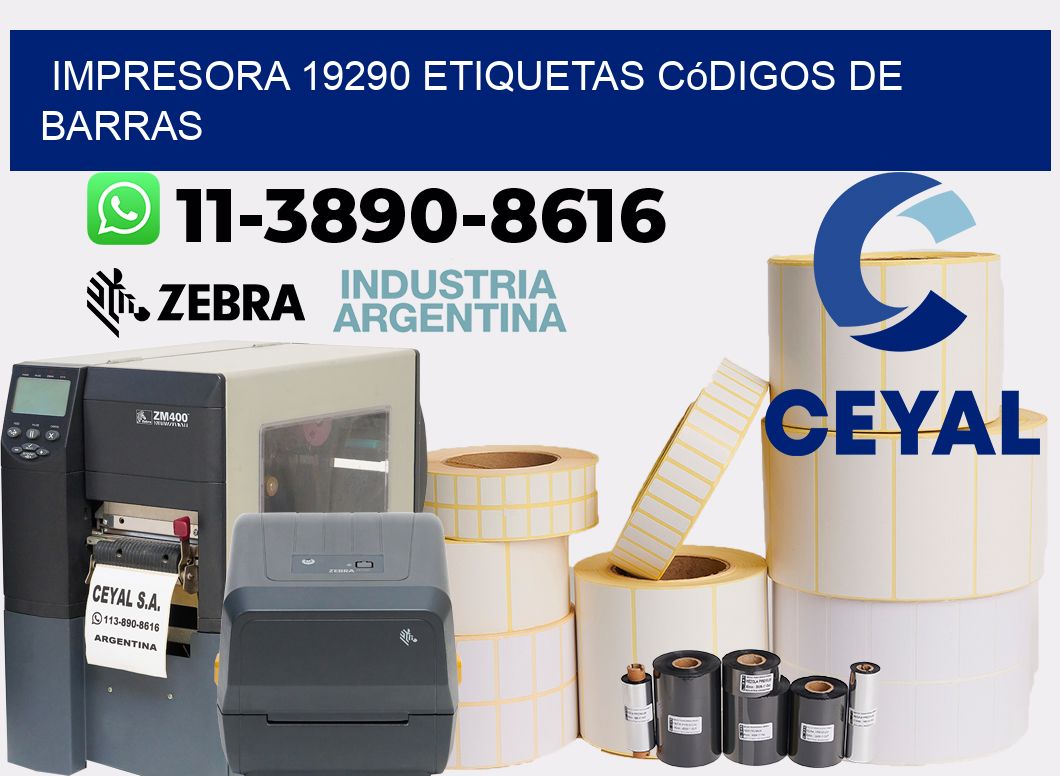 impresora 19290 etiquetas códigos de barras